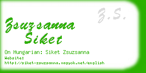 zsuzsanna siket business card